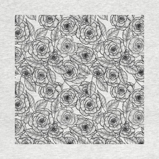 Roses hand drawn pattern by katerinamk